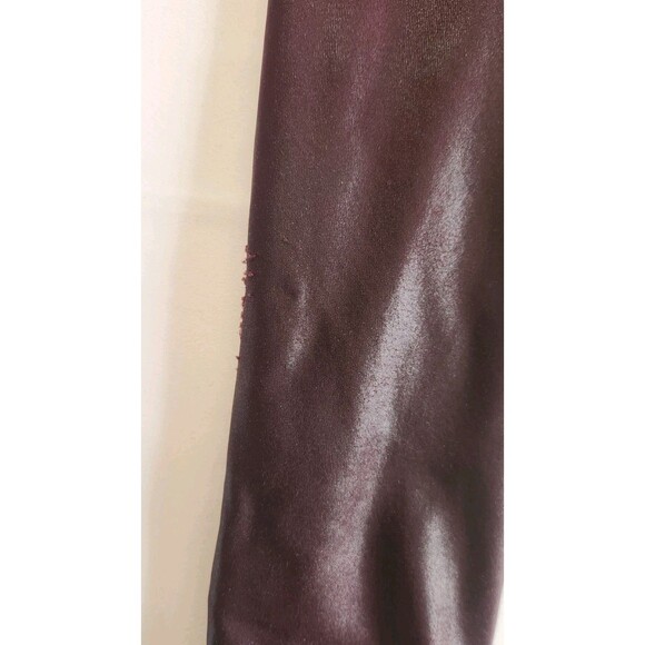 SPANX High Waisted Liquid Sparkle Leggings Size S Burgundy Sculpting Booty Boost - Picture 8 of 9